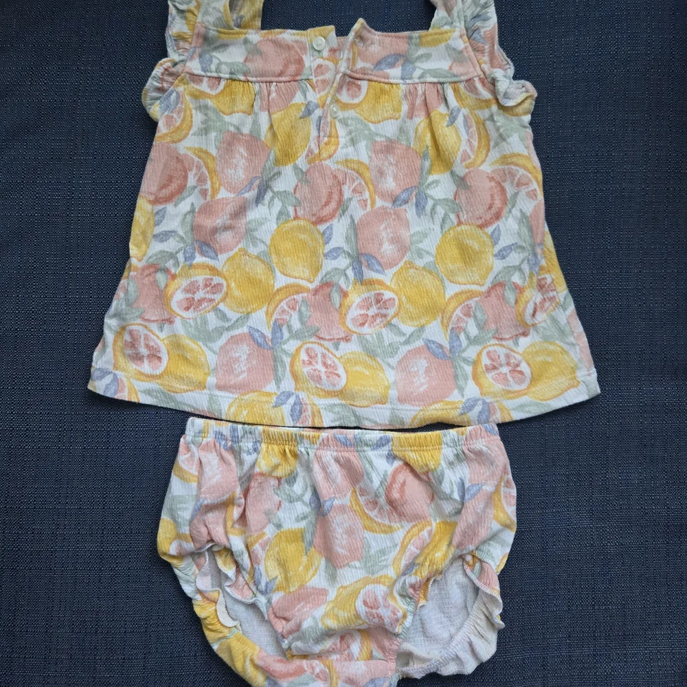 Colorful Fruit Print Kids Outfit